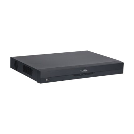 TURM Professional 4K NVR Rekorder, 16 IP Kameras ohne PoE, bis 32 MP, AI an/aus 200 Mbps/384 Mbps, 2