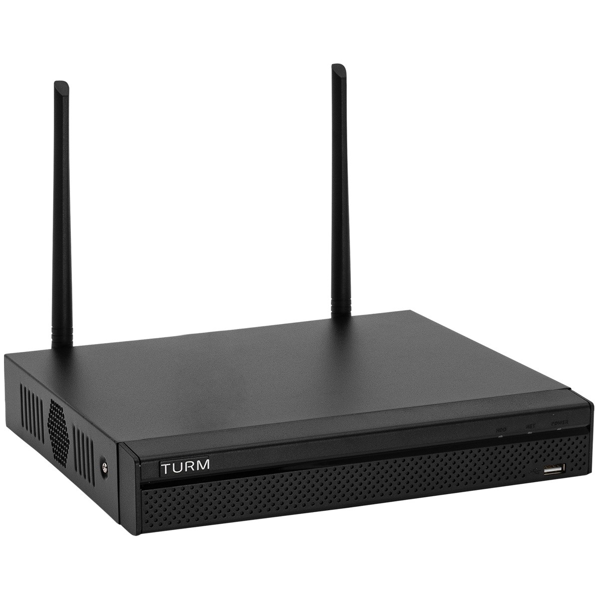 TM-NVL4W TURM IP Lite WLAN | 4 Kanal | bis 4MP | bis 40 Mbps | 1x 16 TB | 1x HDMI, RJ45, VGA | H.265 – Bild 1