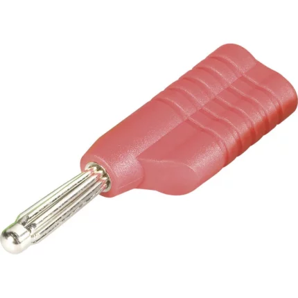 Schnepp S 4041 L rt Büschelstecker Stecker, gerade Stift-Ø: 4 mm Rot 1 St.